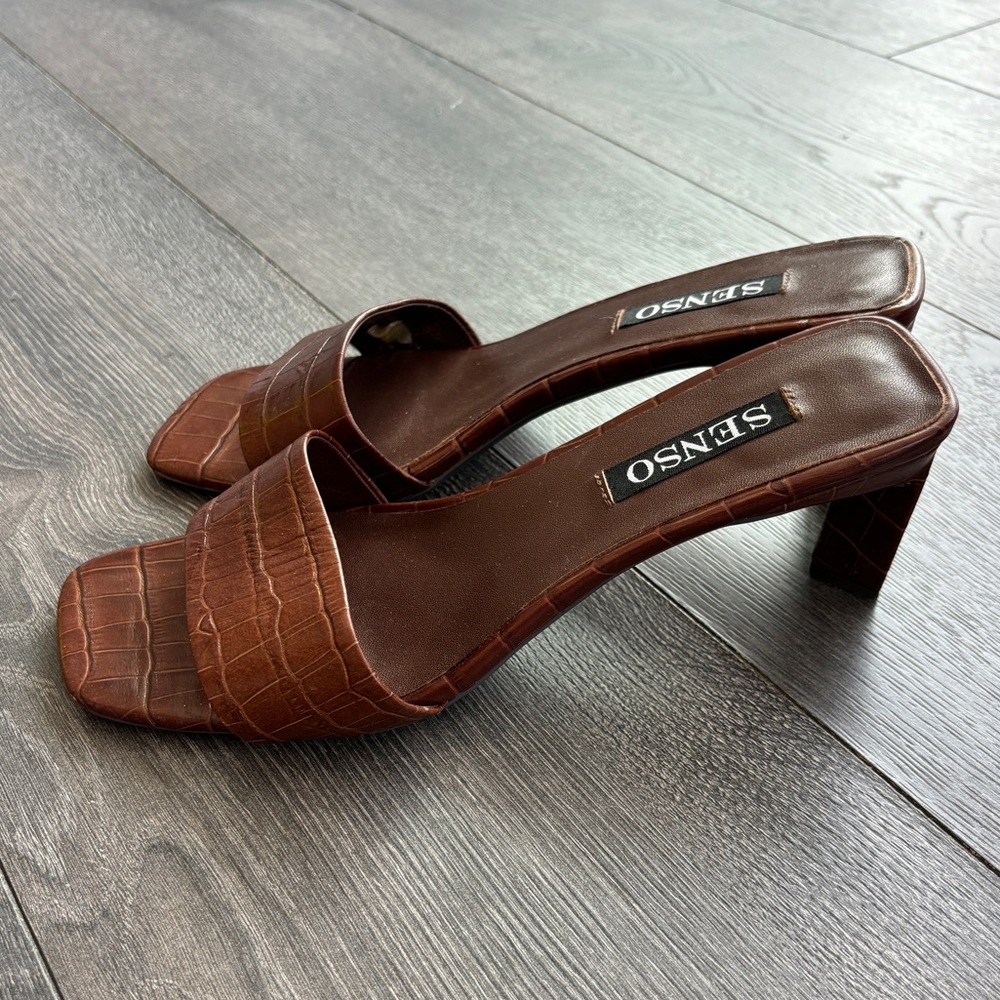 Senso Maisy I mules - Brown Croc Heels 2.5 inch